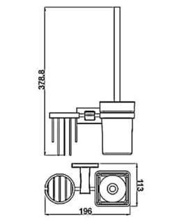 Ёршик для унитаза Gappo G0710-1 с держателем освежителя воздуха хром